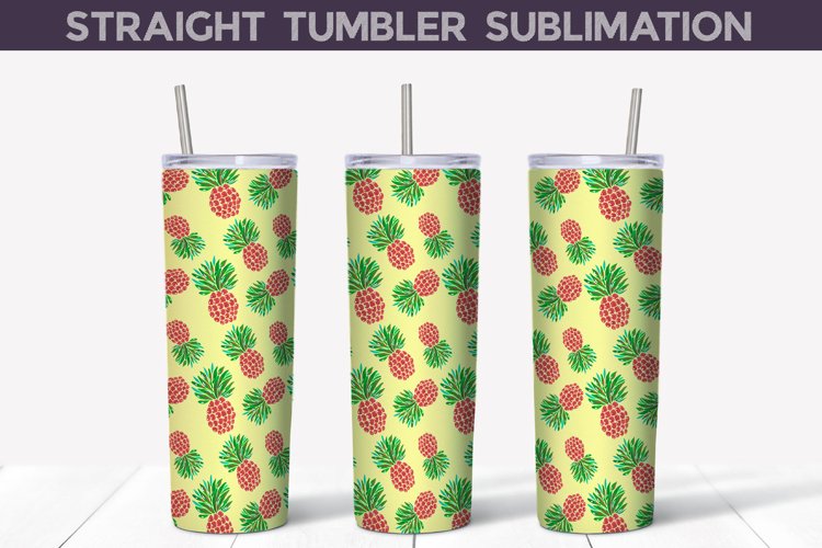 Pineapple Tumbler Wrap | Tropical Tumbler Sublimation