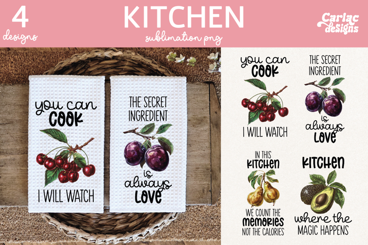 Fruits Kitchen Towel Sublimation, Farmhouse Kitchen Towel