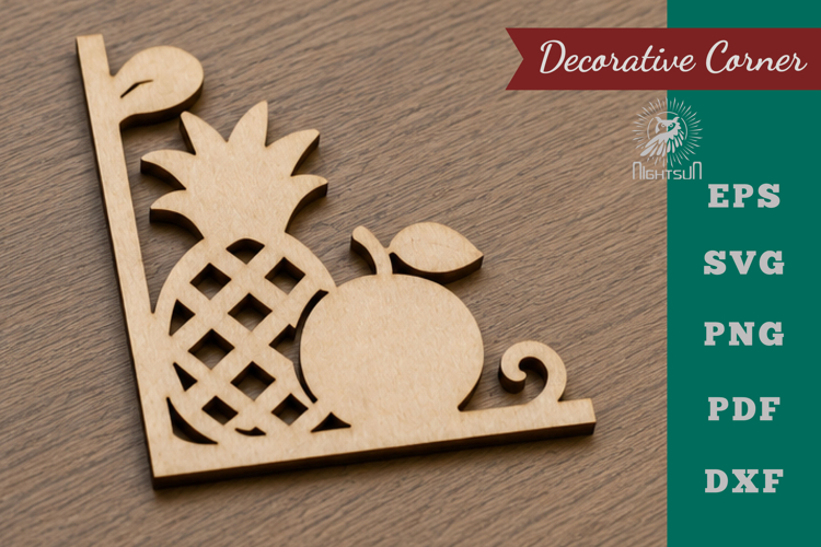 Fruits Lasercut Corner SVG