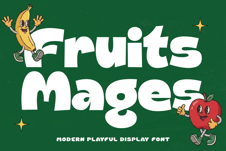 Fruits Mages - Modern Playful Display Font
