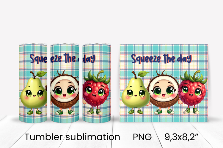 Groovy fruit tumbler | Fruit tumbler | Summer tumbler wrap