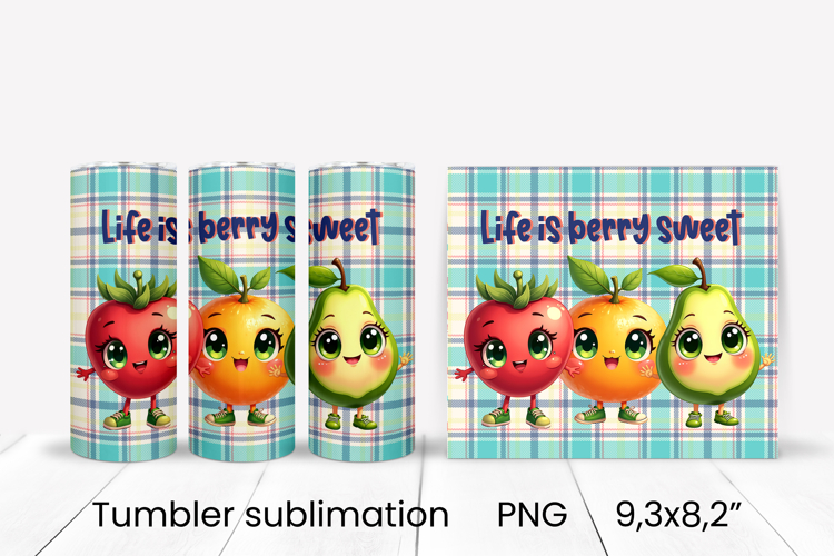 Groovy fruit tumbler | Fruit tumbler | Summer tumbler wrap