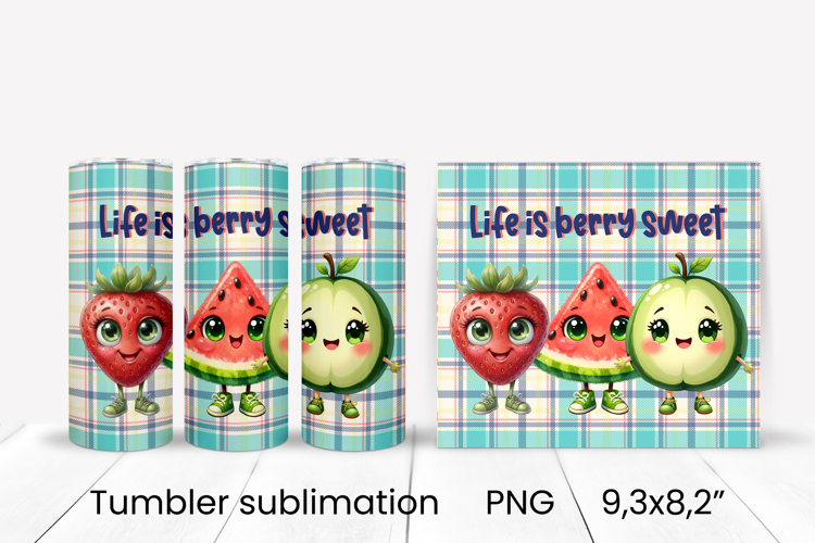 Groovy fruit tumbler | Fruit tumbler | Summer tumbler wrap