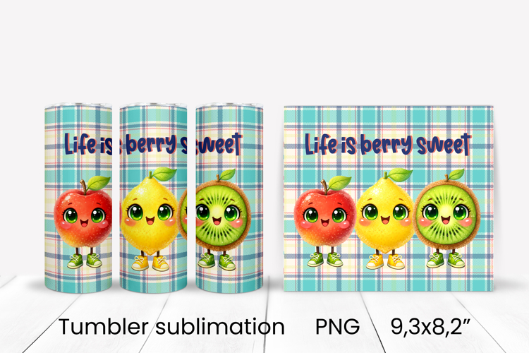 Groovy fruit tumbler | Fruit tumbler | Summer tumbler wrap