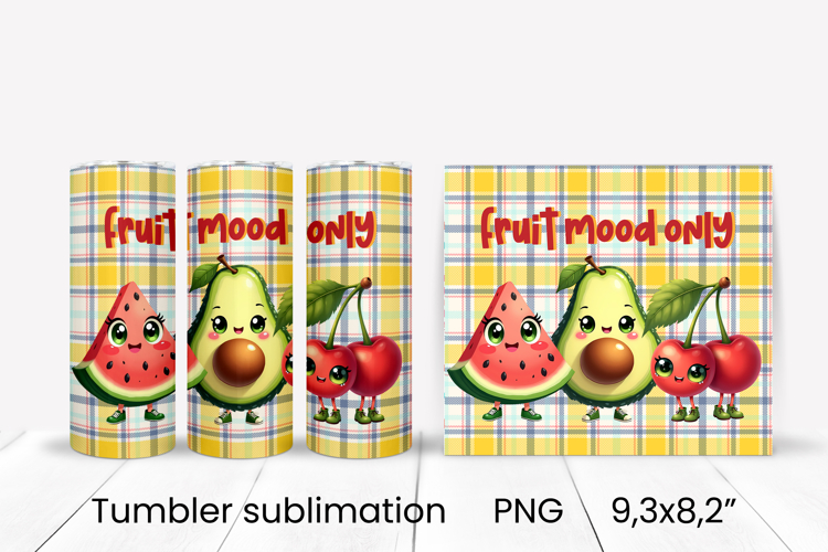 Groovy fruit tumbler | Fruit tumbler | Summer tumbler wrap