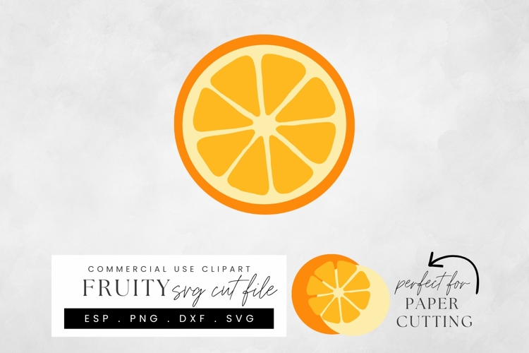 Orange SVG Cut File, Layered Citrus Papercraft Design