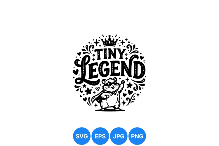 Cute Tiny Legend Hamster Vector Illustration Design