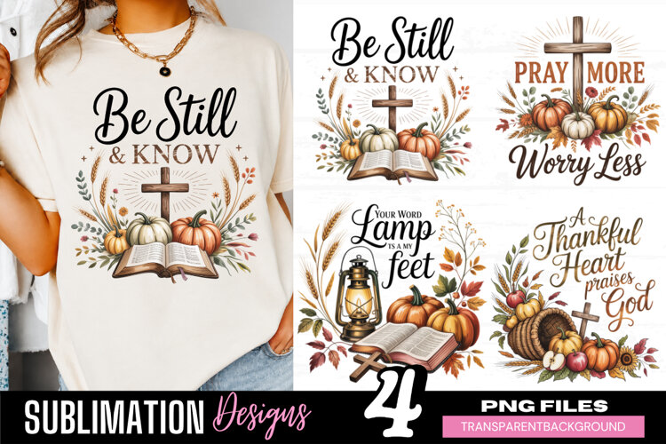 Be Still and Know be still and know, pray more worry less, example image 1