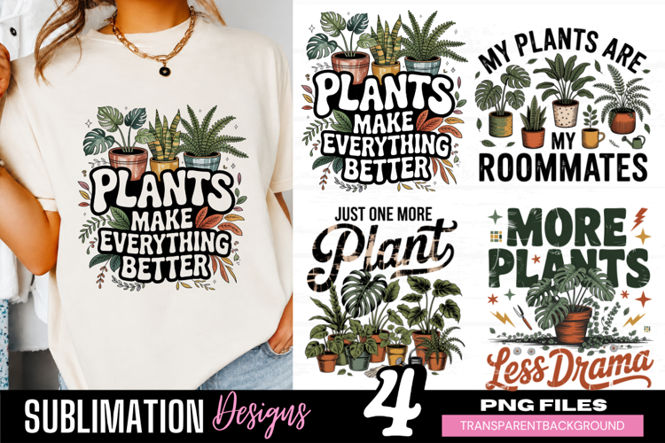more plants less drama, plant lover png, gardening png