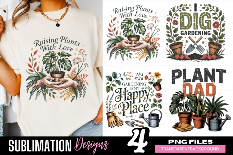 plant dad png, gardening dad, plant lover png, garden dad