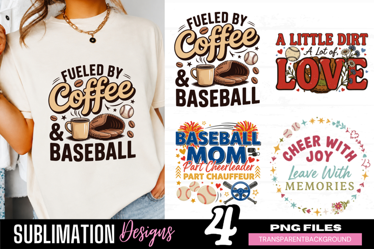 coffee baseball mom, baseball mom png, fueled by coffee