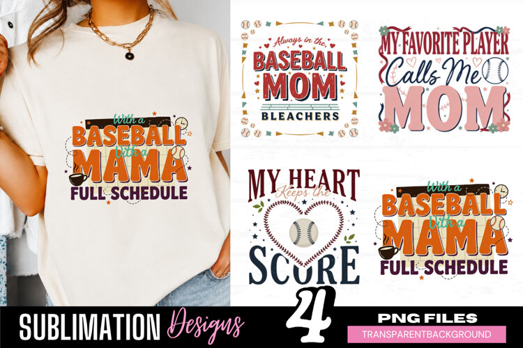 baseball mama png, baseball mom png, full schedule mom example image 1
