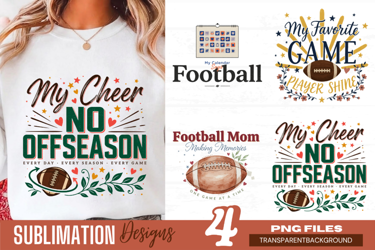 my cheer has no offseason, football mom png, sports mom png,