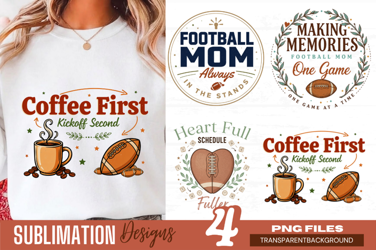 coffee first football second, football mom png, sports mom