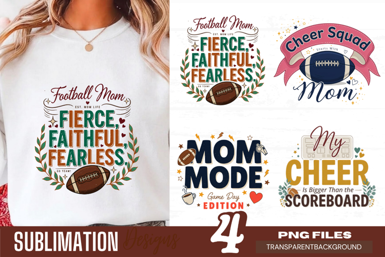 football mom fierce faithful fearless, football mom png,