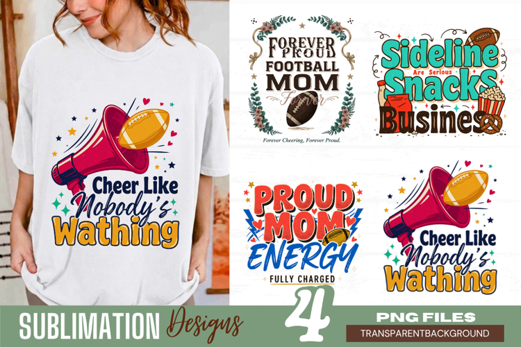cheer like nobody's watching, football mom png, sports mom