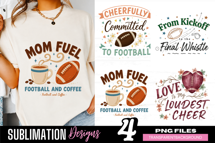 mom fuel football and coffee, football mom png, sports mom