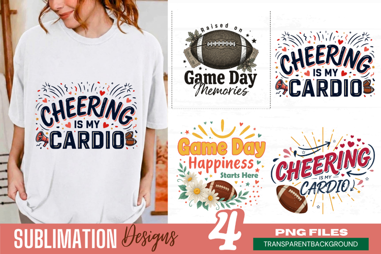 cheering is my cardio, football mom png, sports mom png,