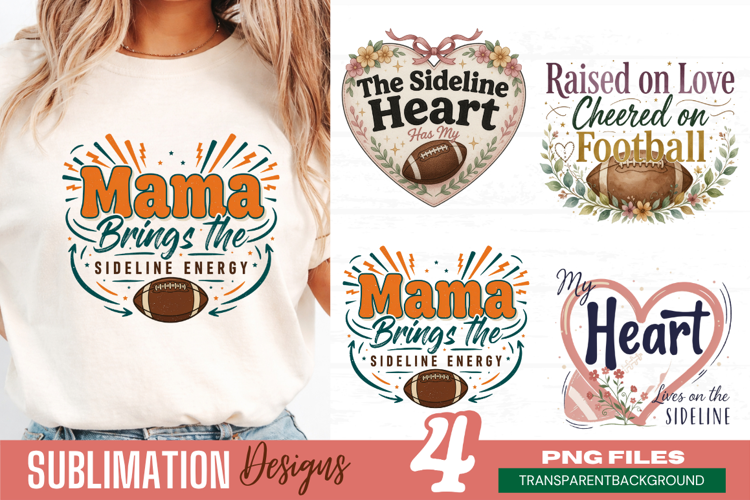 mama brings the sideline energy, football mom png, sports