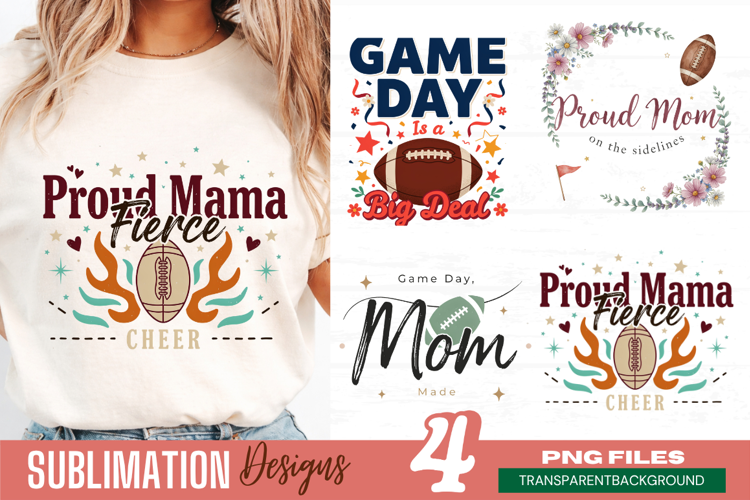 proud mama fierce cheer, football mom png, sports mom png,