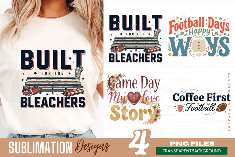 built for the bleachers, football mom png, sports mom png,