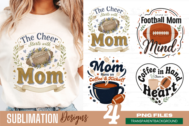 the cheer resonates with mom, football mom png, sports mom