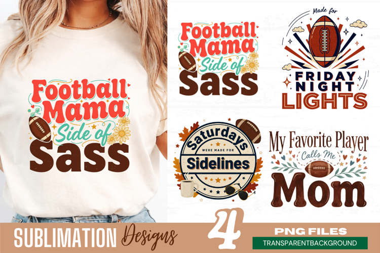 football mama side of sass, football mom png, sports mom png