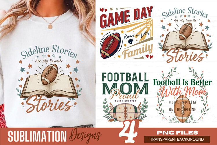 sideline stories and game day stories, football mom png, example image 1