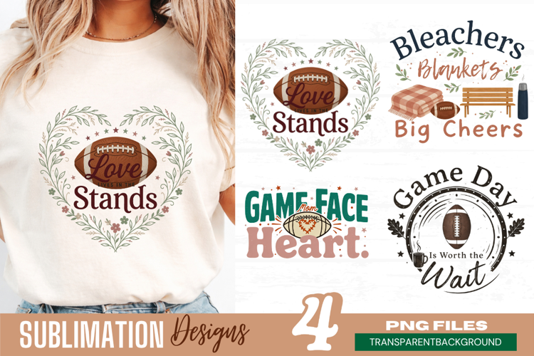 mom heart belongs in the stands, football mom png, sport