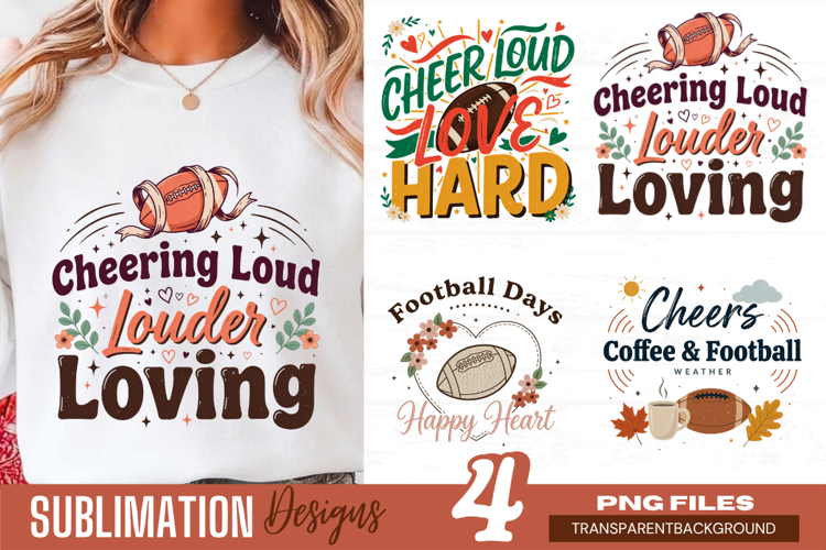 cheering loud louder loving, football mom png, sports mom