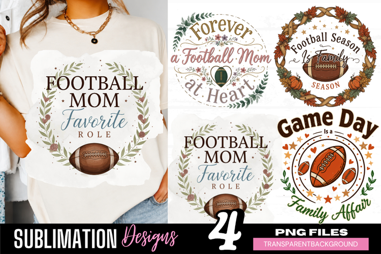 forever a football mom at heart, football mom png, sports