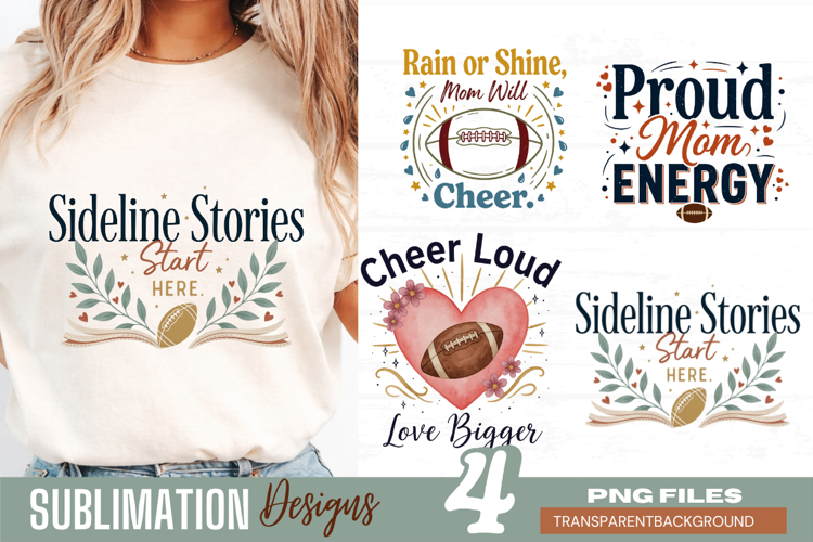 sideline stories start here, football mom png,sports mom png