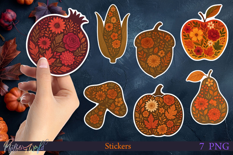 Fall Stickers | Tasty Season | Colorful Autumn