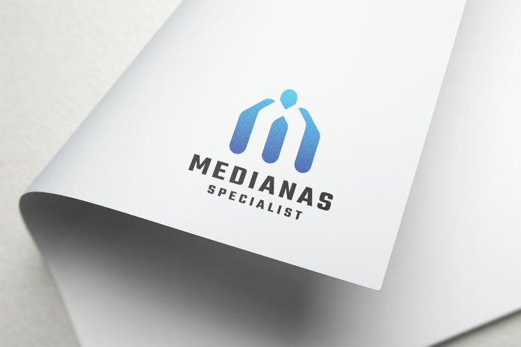 Mediana - Abstract Human Figure M Letter Logo