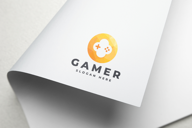 Gamer Polygonal Controller Logo