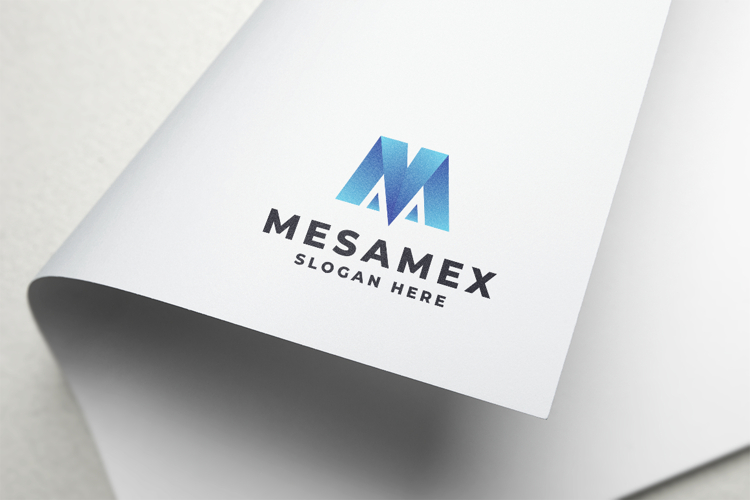 Modern Geometric Letter M Logo