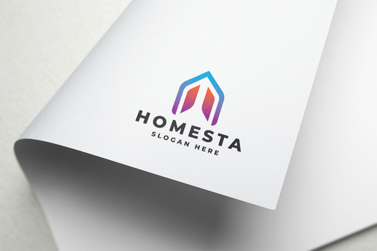 Modern Gradient House/Roof Logo