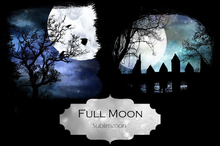 Full Moon - Sublimation Shapes