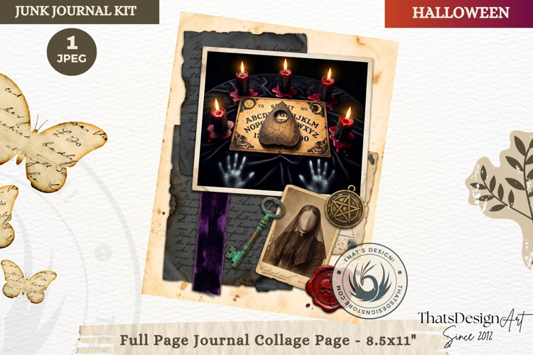 Gothic Haunted House Halloween Junk Journal collage page