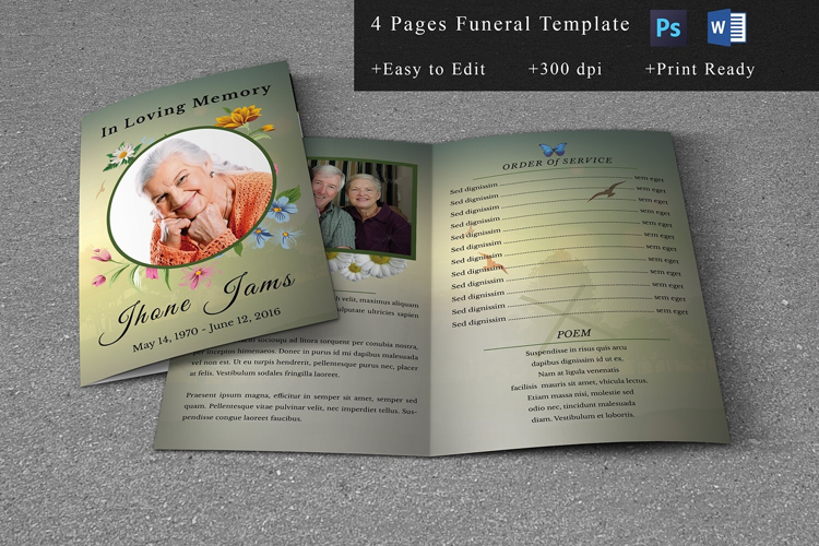 Funeral Program Template