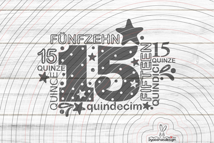 Fifteen Cutting File SVG DXF