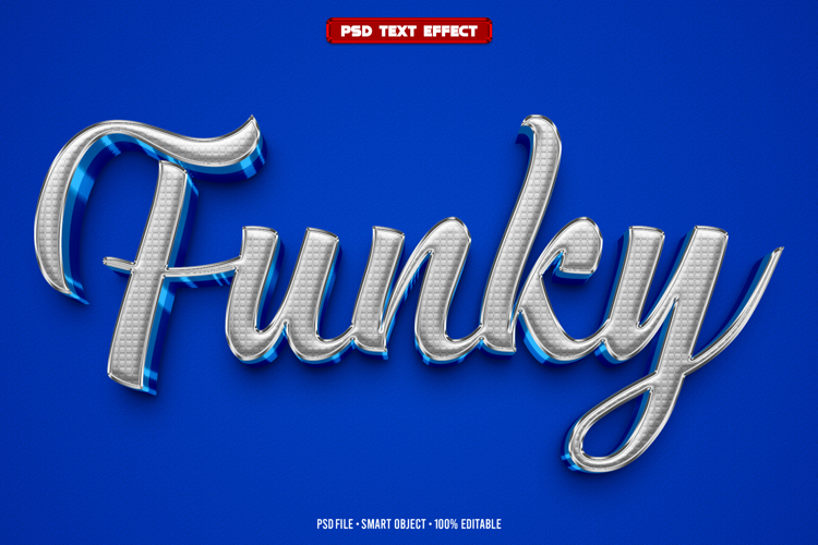 Funky 3D editable text effect