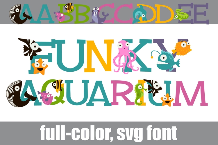 Funky Aquarium Color Font