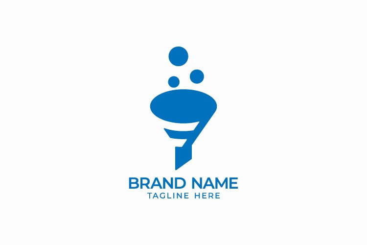 funnel letter f filter logo vector lab