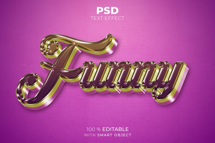 Funny 3D editable text effect