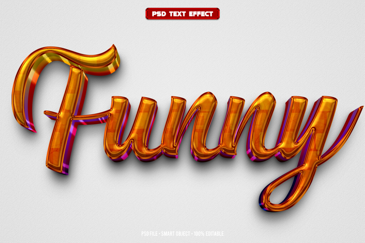 Funny 3D editable text effect