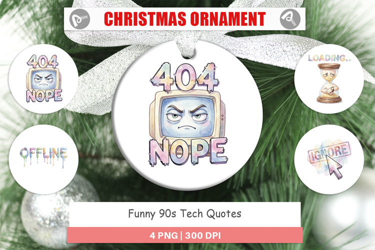 Funny 90s Tech Quotes Ornament