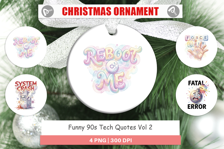 Funny 90s Tech Quotes Ornament