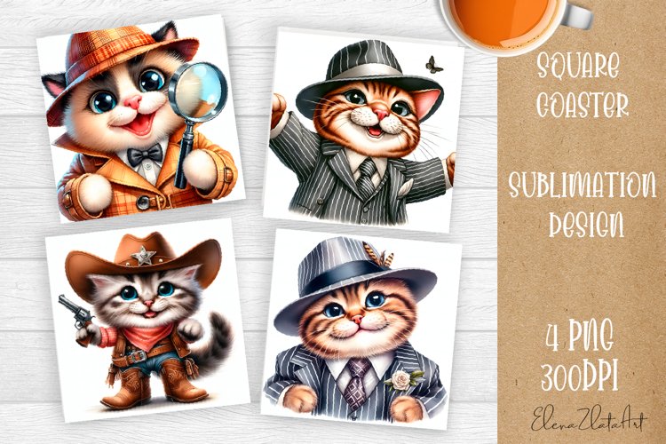 Funny animal Coaster Sublimation |cute animal