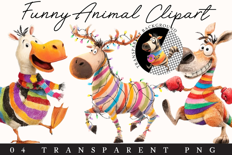 Funny Animal Clipart Sublimation